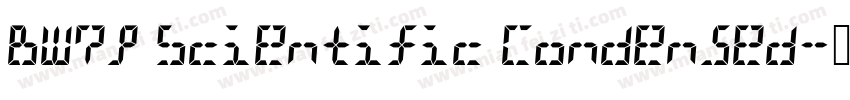 BW7p Scientific Condensed字体转换